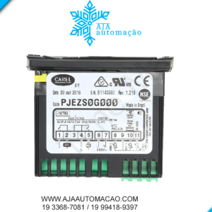 PJEZS0GB00 - Control. para Resfriados 2 Ent. NTC, 1 DI e 2 saídas relé (2HP 8A), 115V - Dispaly Azul